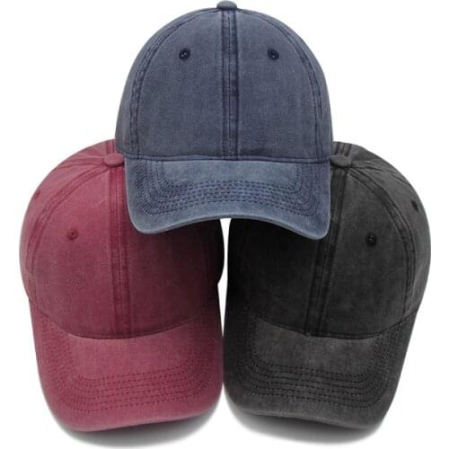 Spring Autumn Retro Antique adjustable Baseball Cap Washable Cotton 12 Colors Solid Outdoor Hats Unisex Sports Sun Visor Dad Hat