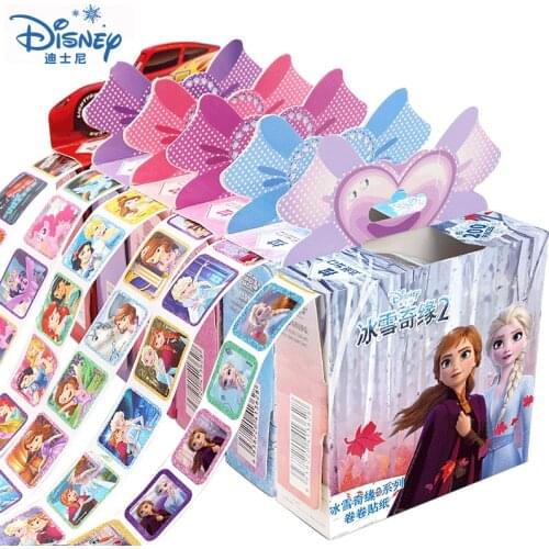 Disney 200pcs/box Frozen2 Cartoon Stickers Princesss Elsa and Anna Princess Sofia Mickey Children Removable Stickers Toys