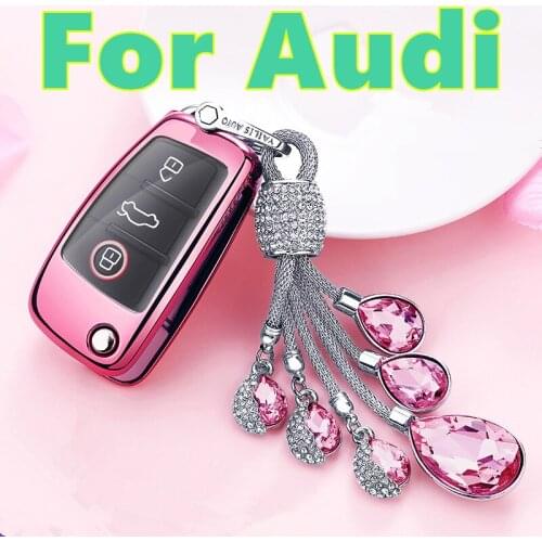 For Audi A3 Q3/Q7 A6L A1 S3 2018 Car key cover multicolor key shell female male Keychain gift car decoration accessories