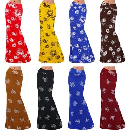 FNOCE 2020 autumn winter womens dresses African style fashion casual high waist stretch tight bag hip elegant maxi bust skirt