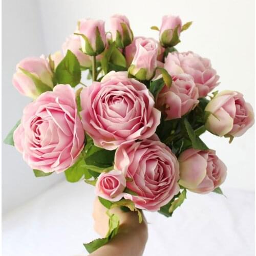 Simulation Flowers Artificial Rose Silk Flower Decorative Tools for Valentines Day Mothers Day