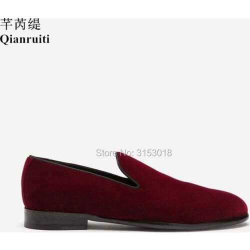 Classic Handmade Velvet Men Casual Shoes Slip-On Business Office Dress Shoes Spring 2019 For Outdoor Footwear Gift