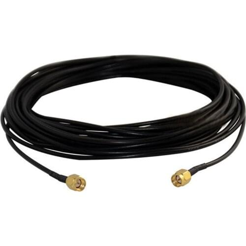 10m SMA Male to SMA Male M-M Connector RF Coaxial Pigtail RG174 Extension Cable Gold