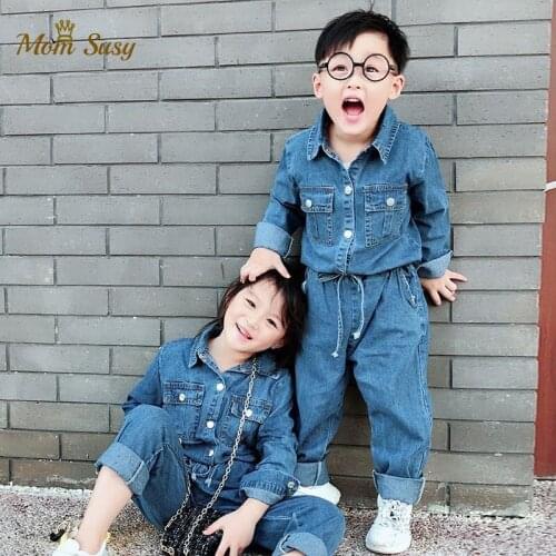 Baby Girl Boy Clothes Set Cotton Denim Toddler Teen Jean Shirt+Pant 2PCS Spring Autumn Long Sleeve Girl Boy Clothing sets Outfit