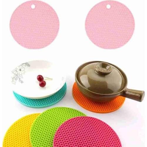 Round Heat Resistant Silicone Mat Drink Cup Coasters Non-slip Pot Holder Table Placemat Kitchen Accessories 18/14cm