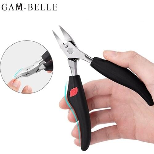 GAM-BELLE Nail Clippers Toenail Cutters Pedicure Manicure Tools Anti-Splash Ingrown Paronychia Professional Correction Tool