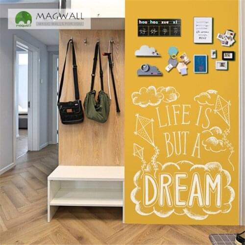 Magnetic magnetic double-layer warm color writing board 1.2*1.8m damp cloth erase children drawing soft chalkboard