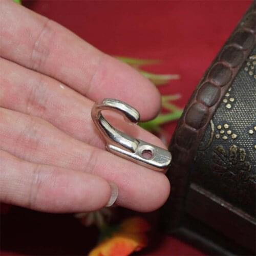 Key Mini Hangers,Antique Alloy Hook Decorative Furniture Wood Board Mounted Robe Hooks,White Color,22*8mm,50Pcs