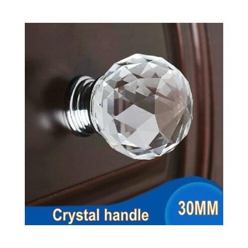 Fashion K9 Crystal Glass Diamond Furniture Handles Hardware Drawer Wardrobe Kitchen Cabinets Cupboard Door Pull Knobs Wholesale