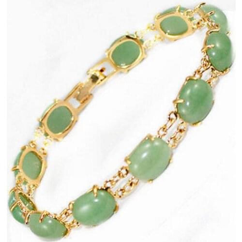 Fashion Jewelry - green jade bracelet 7.5" AAA style Fine jewe Noble 100% Natural jade