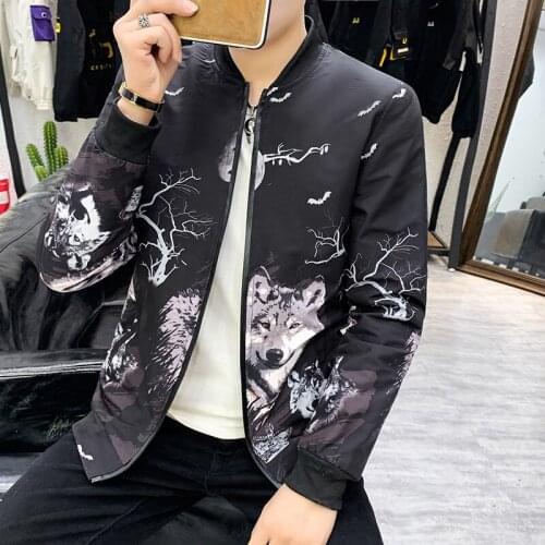 Men Bomber Zip Jacket Spring and Autumn Men Wool Warm Coat Casual Streetwear Hip-Hop Slim Pilot Jacket Mens Wear