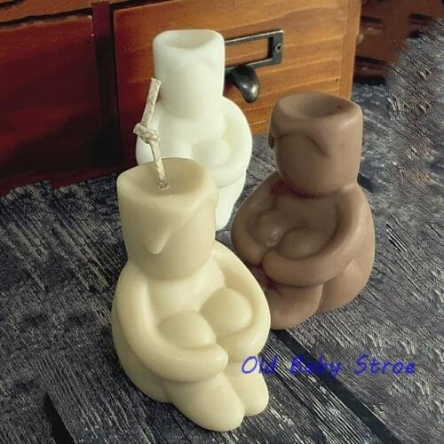 2021 New Human Candle Silicone Mold Healer Design Scented Candle Making Korean Candle Shape
