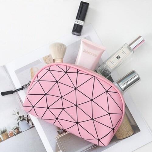 New Fashion PU Cosmetic Case Woman Mini Makeup bag Travel Toiletries Storage bags Waterproof Wash bags