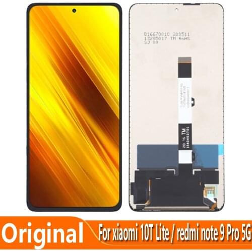 Original Display Replace 6.67" For Xiaomi Mi 10T Lite 5G M2007J17G LCD Touch Screen Digitizer For Redmi Note 9 Pro 5G M2007J17C
