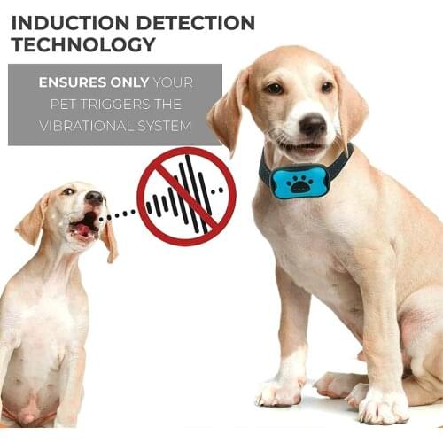Intelligent Dog Anti Bark Collar Ultrasonic Rechargeable Training Collars Waterproof Dog Stop Barking Control Bark Device Pets