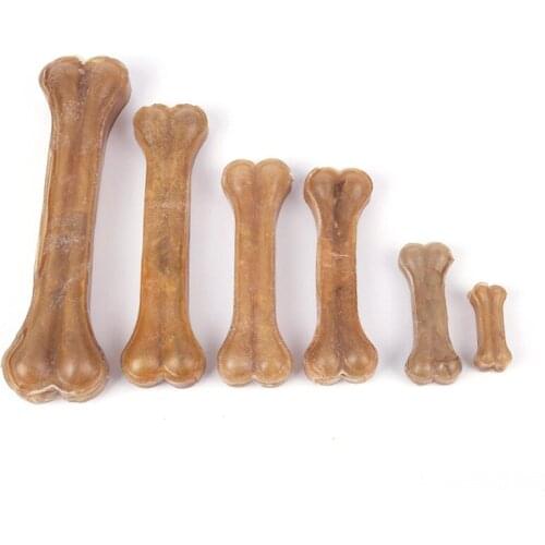 Durable Real Cowhide Bone Dogs' Chew Toy Bite Resistance Toothbrush For Dog RERI889