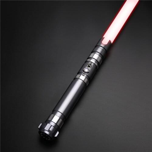 CIELTAN RGB Lightsaber Heavy Dueling 1 Inch Blade With 6 Sets Soundfonts And 12 Kinds Light Toys FOC Blaster Lock-Up Saber TS012