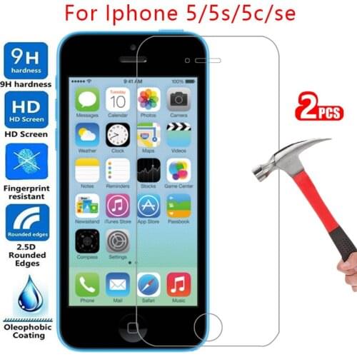Tempered glass screen protector for iphone 5s 5c se 5 s e c case cover on i phone s5 c5 es protective coque bag iphone5 iphone5s