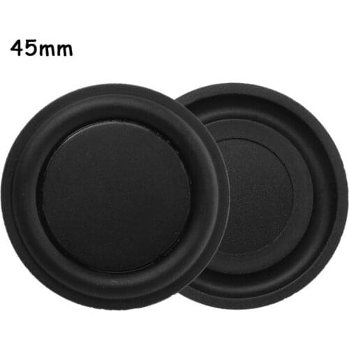 1 Pair 45mm Passive Radiator Subwoofer Speaker Vibration Membrane Bass Rubber Woofers