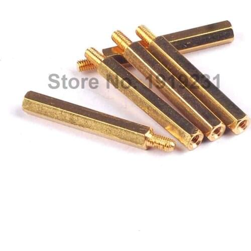 100PCS/LOT 30+6 Copper Pillars Height M3 (Thread 6 mm)