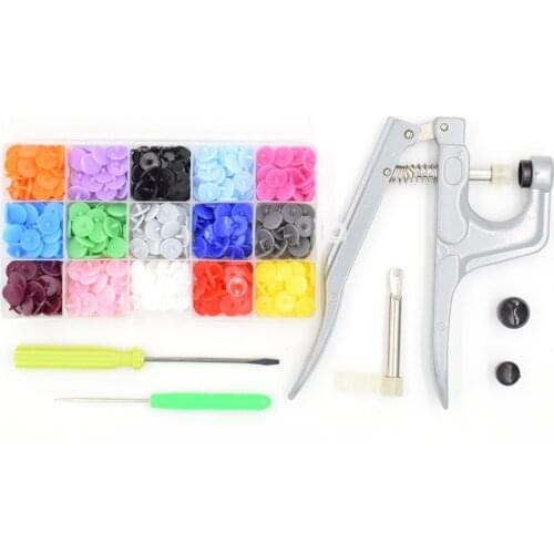 1Set Metal Press Pliers Tools Used for T3 T5 T8 Button Fastener Snap Pliers,150 Set T5 Plastic Resin Press Stud Cloth Diaper