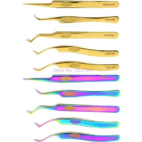 50pcs 100%Vetus lettering Series Fantasy Bright Beauty Makeup Tweezers for Build 3D 6D Eyelash