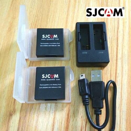 SJCAM Accessories Original SJ6 Batteries Rechargable Battery Dual Charger Battery Case For SJCAM SJ6 Legend Action Sports Camera
