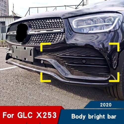 Glc x253 2020 accessories modified front fog lamp bright strip chrome decorative strip stainless steel exhaust pipe tail throat