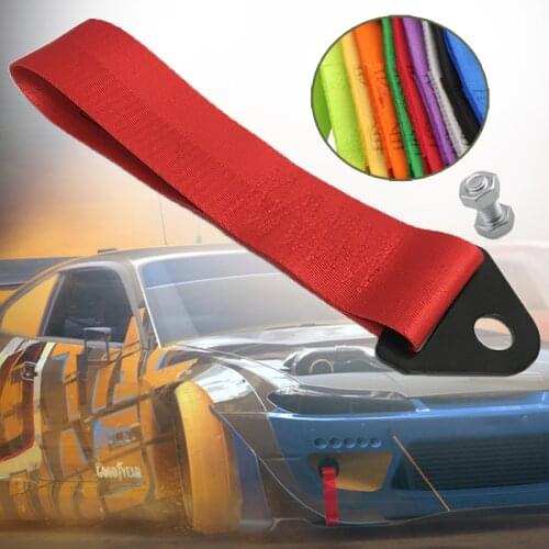 New 28.5cm Towing Rope High Strength Nylon Trailer Tow Ropes Racing Car Universal Tow Eye Strap Tow Strap Bumper Trailer