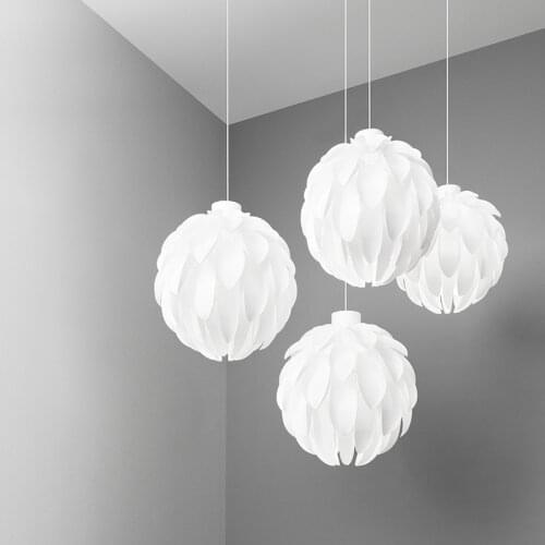 Denmark White DIY Modern Ball Novelty Lamp Puzzles Pendant Light + Power Cord and E27 Holder