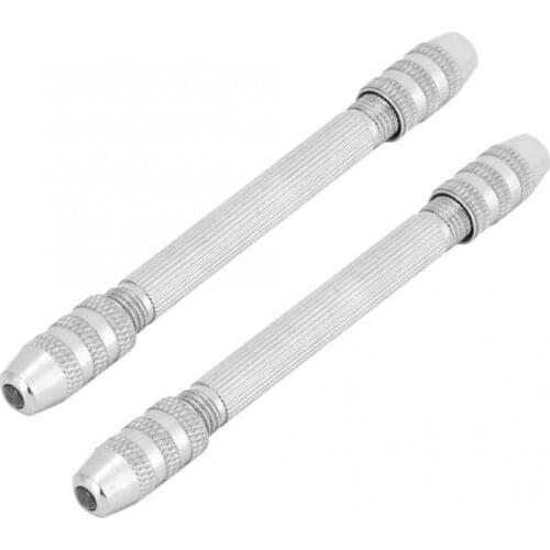 1.0-3.0mm Metal Double Ended Pin Vise Chuck Manual DIY Jewelry Tool Watch Repairing Tool Hand Tool for Jeweler Watchmaker 4.1in