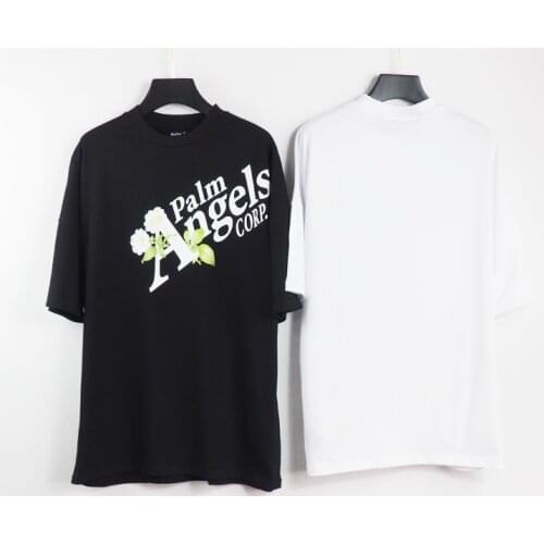 Palm Angels 21SS Letter printing Logo PA Loose CasualRound Neck Short Sleeve T-shirt MenWomen fashion Couple Style t shirt 2067