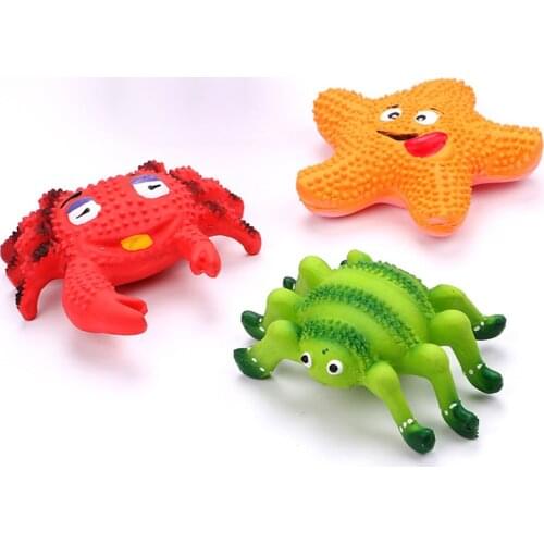 Pet Toys For Dogs Cats Toys Squeak Toys Latex Crab Starfish Puppy Dogs Chew Pet Supplies Popular Dog Toys For Small Dogs