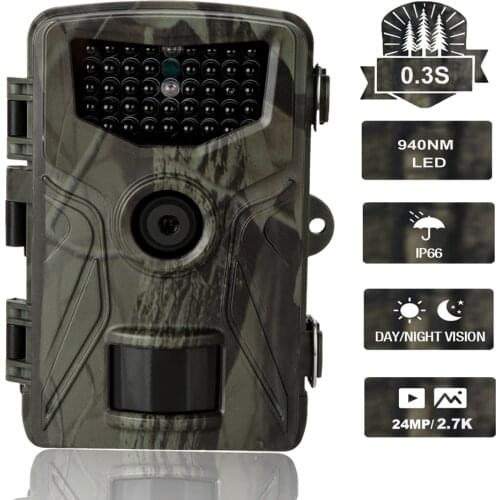 2.7K 2704P 24MP Hunting Trail Camera Wildlife Night Vision HC804A Wild Wireless Cameras Tracking Surveillance Cam Photo-traps