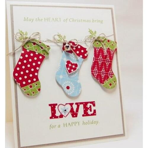 Metal Cutting Dies For Christmas Stockings Scrapbooking Practice Hands-on DIY Album Decor Card Craft Dies