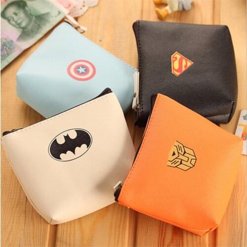 Disney The Avengers Mini Wallet Cartoon Anime Marvel Captain America Cute Coin Purse Womens Money Bag Childrens Gifts Top Sale