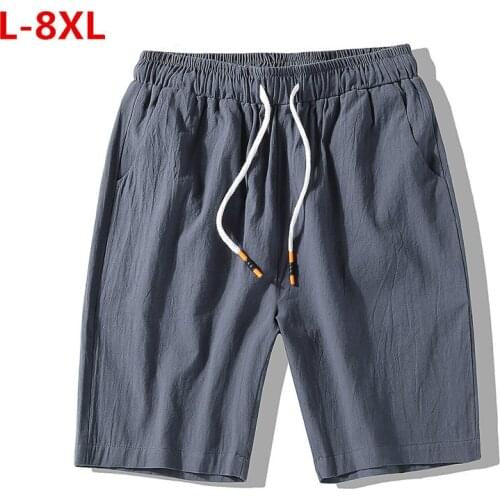 Men Elastic Waist Shorts Big Size Men Summer Light Casual Beach Boardshorts Gasp Casual Shorts Men 6xl 7xl 8xl