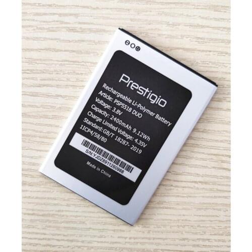 NEW 50PCS/LOT PSP5518 DUO 2400mAh Battery For Prestigio Muze X5 X 5 Lte Mobile Phone High quality battery