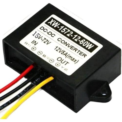 New Buck Converter Regulator DC15-72V 24V 36V 48V Step DOWN to 12V 5A 60W Waterproof Car Monitor Step Down Power Supply Modu