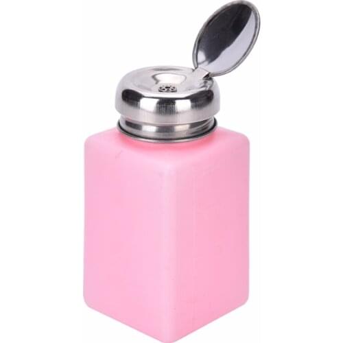 Top Quality 200ML Empty Pump Liquid Alcohol Press Nail Polish Remover Cleaner Bottle Dispenser Make Up Refillable Container