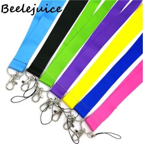 Pure Color Classical Style Lanyard For keys The 90s Phone Working Badge Holder Neck Straps With Phone Hang Ropes webbings ribbon