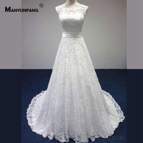 Custom Made Court Train Embroidery Appliques Tulle Sleeveless A-Line Wedding Dress High-End Lace Up Back Bow Bridal Gown