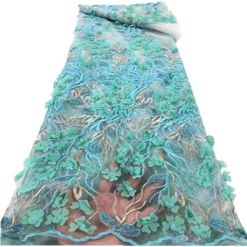 Latest 3D Lace African Lace Fabric 2021 High Quality Lace Fabric French Tulle Lace Nigerian Lace Fabric For Wedding Dress r20-40
