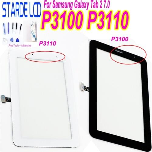 For Samsung Galaxy Tab 2 7.0 P3100 P3110 Touch Screen Digitizer Tab2 GT-P3100 GT-P3110 Tablet Touchscreen Glass Sensor Parts