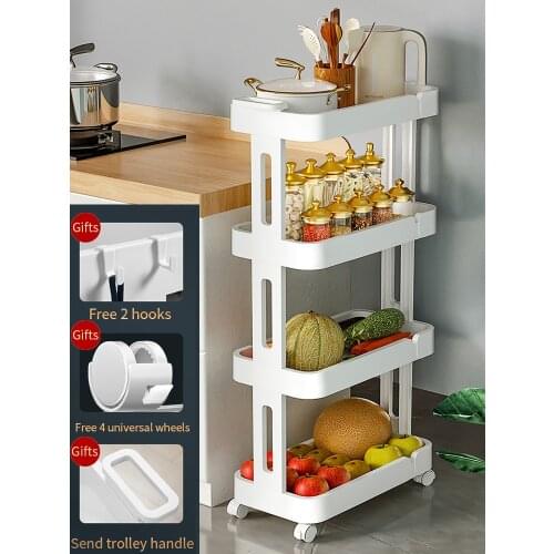 Joybos Storage Rack for Kitchen Storage Shelving Organizer Cart for Living Room Bathroom Mobile Shelving Unit Organizers