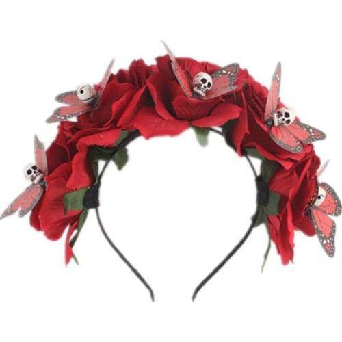 Sugarbay Classic Monarch Butterfly Flower Crown Headpiece Wedding Goth Day of the Dead Sugar Skull Music Festival Headpieces