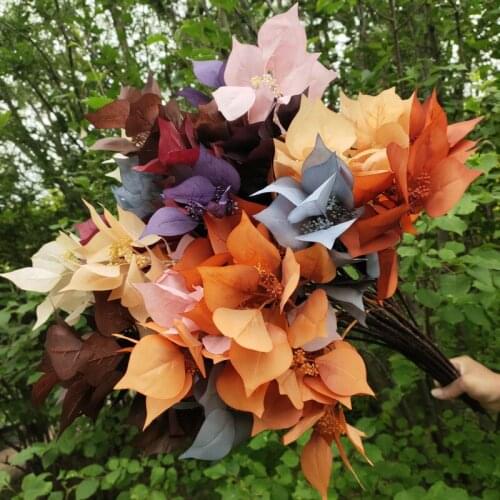 Wedding Artificial Flower Decoration Flower Arrangement Interior Decoration Plant Leaf Desktop PVC Handmade Carton 1pc