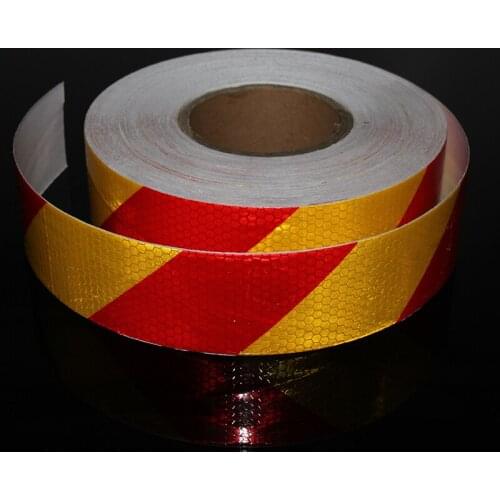 Reflective Tapes Stickers With Shiny Stars 5CMX50M Bright Reflectors Yellow Red Twill Stickers Bicycle Accessories For Bike Moto