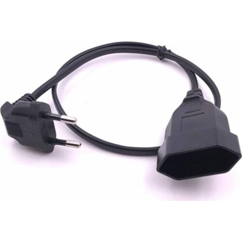 2018 European EU 2 Prong VDE Bend Angle Male to Female Power Extension Cord Cable for PC Computer PDU UPS 0.3M/0.6M