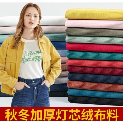 150cm*50cmCorduroy Fabric Solid Color Corduroy Fabric Coat Shirt Padded Jacket Pants Suits Sofa Pillow DIY Apparel Sewing Fabric